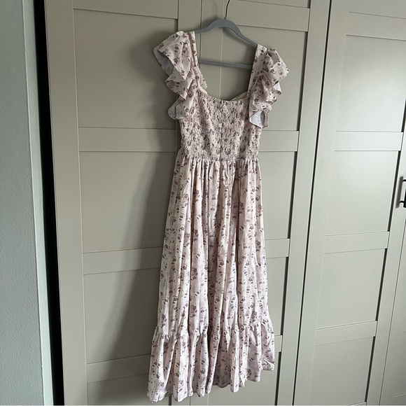 Floral Ruffle Sleeve Maxi Dress- Petal and Pup - Picture 6 of 8